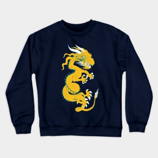 Golden Dragon with Turquoise Style Crewneck Sweatshirt